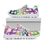 All Cancer Awareness Mandala Print White Sneakers