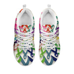 All Cancer Awareness Mandala Print White Sneakers