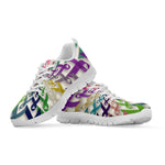 All Cancer Awareness Mandala Print White Sneakers