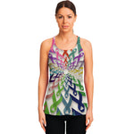 All Cancer Awareness Mandala Print Women's Racerback Tank Top