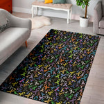 All Cancer Awareness Pattern Print Area Rug