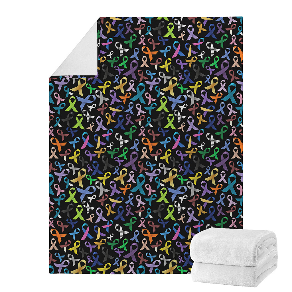 All Cancer Awareness Pattern Print Blanket