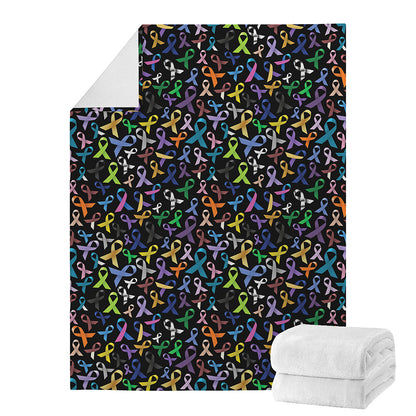 All Cancer Awareness Pattern Print Blanket