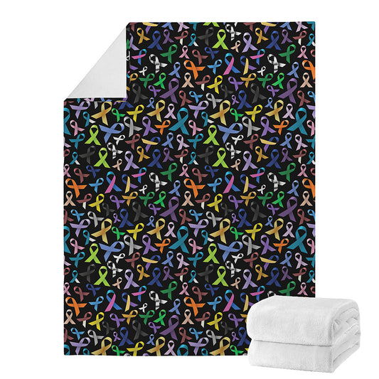All Cancer Awareness Pattern Print Blanket