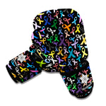All Cancer Awareness Pattern Print Boxing Gloves