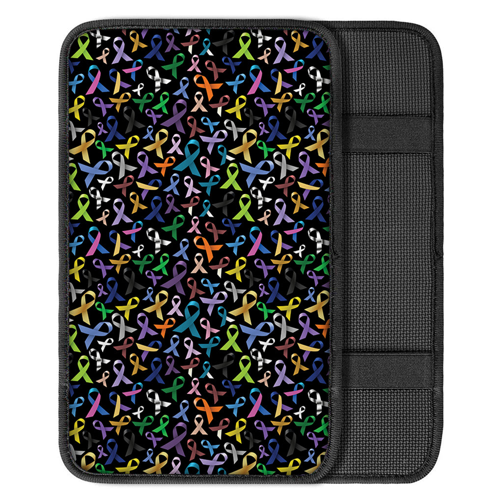All Cancer Awareness Pattern Print Car Center Console Cover