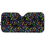 All Cancer Awareness Pattern Print Car Sun Shade