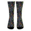 All Cancer Awareness Pattern Print Crew Socks