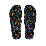 All Cancer Awareness Pattern Print Flip Flops