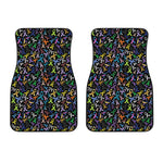 All Cancer Awareness Pattern Print Front Car Floor Mats