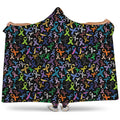 All Cancer Awareness Pattern Print Hooded Blanket