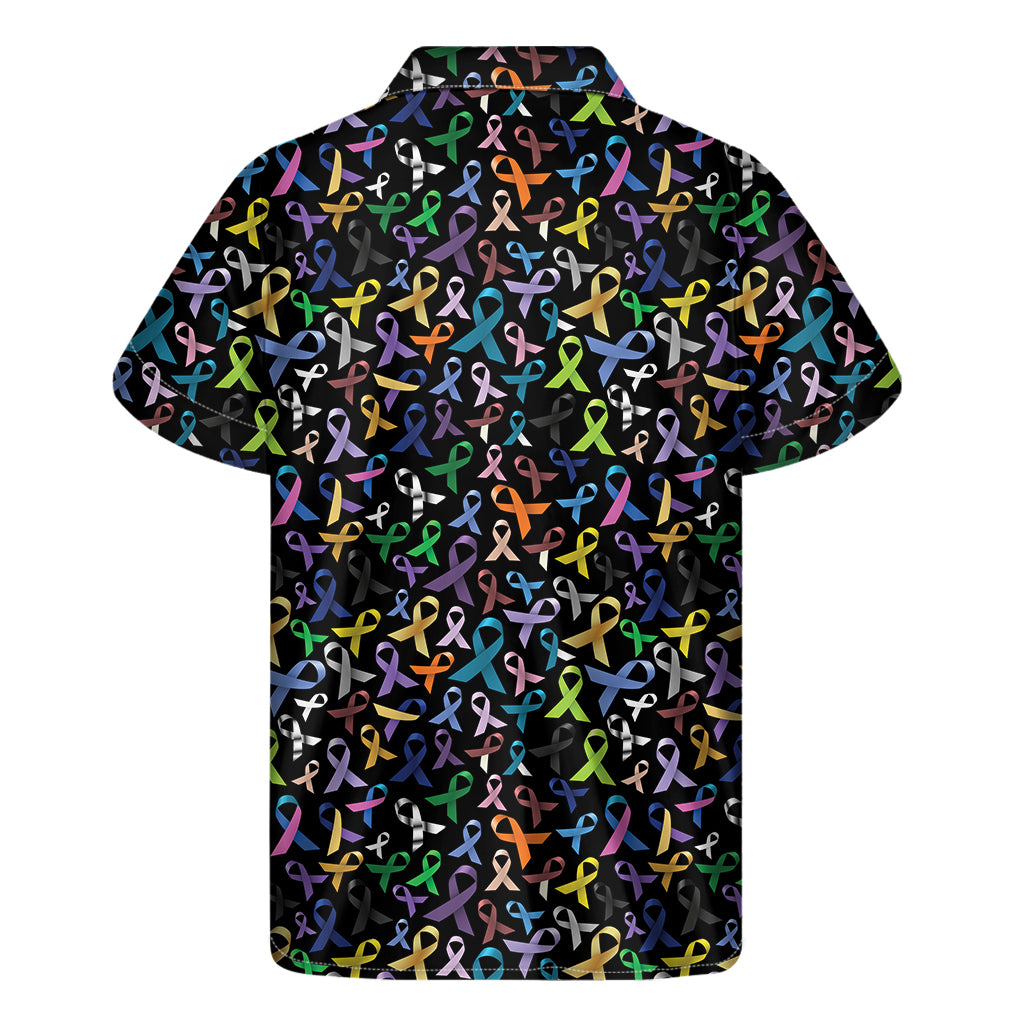 All Cancer Awareness Pattern Print Men's Short Sleeve Shirt