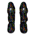 All Cancer Awareness Pattern Print Muay Thai Shin Guards