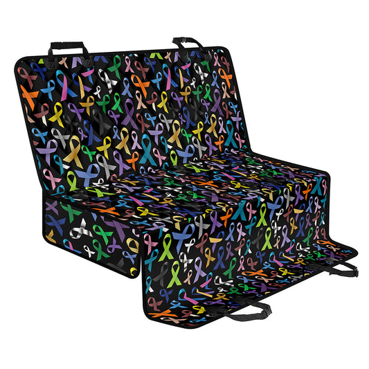 All Cancer Awareness Pattern Print Pet Car Back Seat Cover