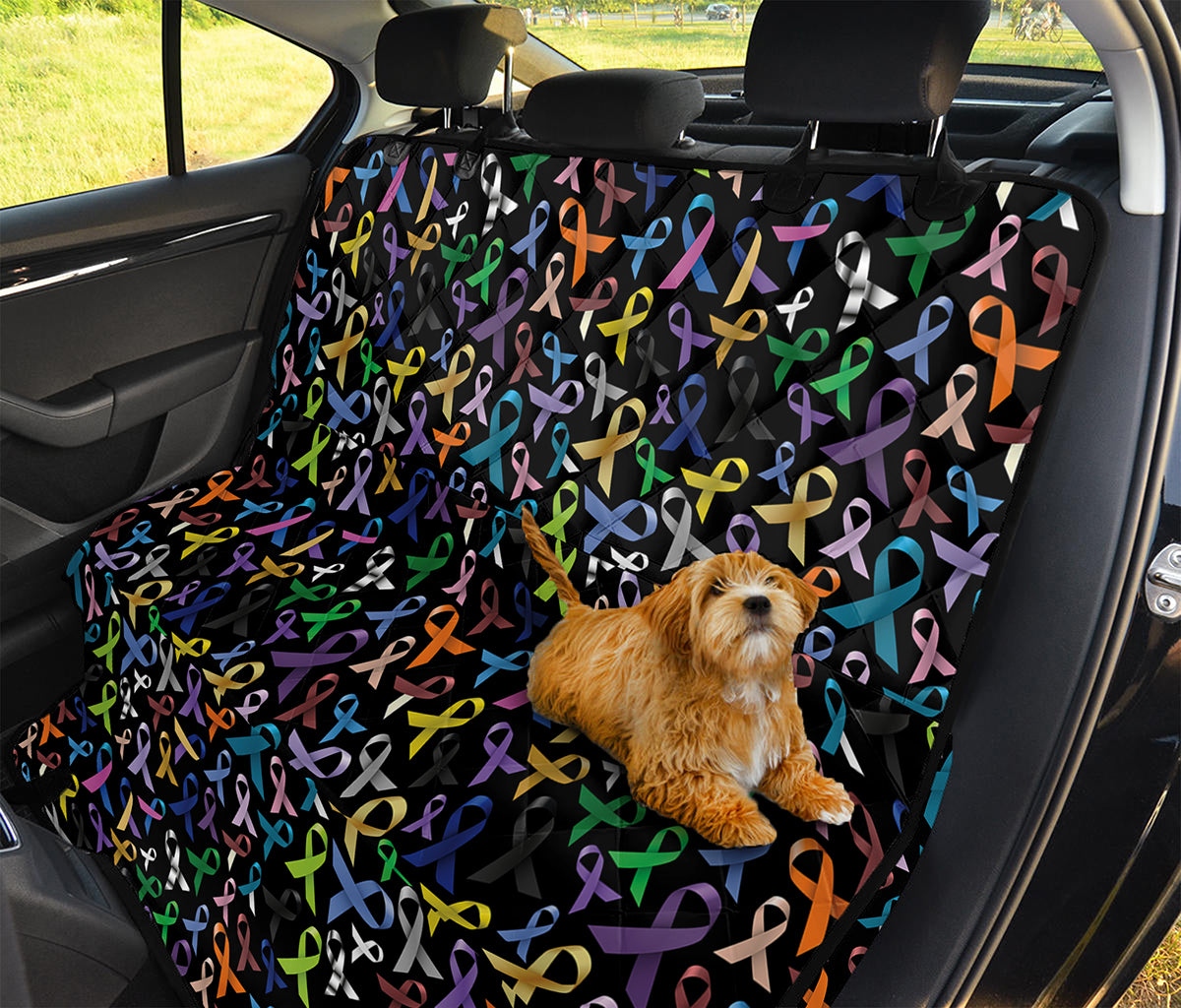 All Cancer Awareness Pattern Print Pet Car Back Seat Cover