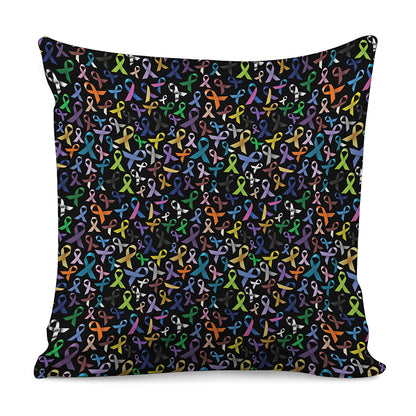 All Cancer Awareness Pattern Print Pillow Cover