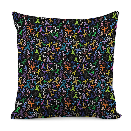 All Cancer Awareness Pattern Print Pillow Cover