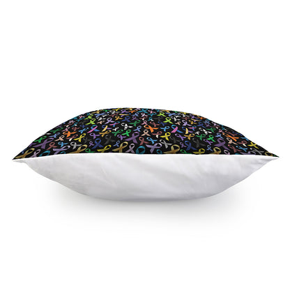 All Cancer Awareness Pattern Print Pillow Cover