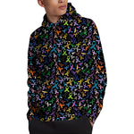 All Cancer Awareness Pattern Print Pullover Hoodie
