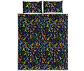 All Cancer Awareness Pattern Print Quilt Bed Set
