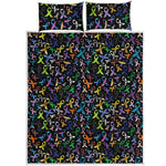 All Cancer Awareness Pattern Print Quilt Bed Set