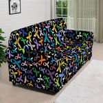 All Cancer Awareness Pattern Print Sofa Cover