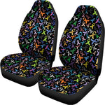 All Cancer Awareness Pattern Print Universal Fit Car Seat Covers