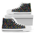All Cancer Awareness Pattern Print White High Top Sneakers