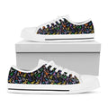 All Cancer Awareness Pattern Print White Low Top Sneakers