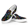All Cancer Awareness Pattern Print White Slip On Shoes