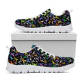 All Cancer Awareness Pattern Print White Running Shoes