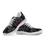 All Cancer Awareness Pattern Print White Sneakers