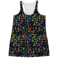 All Cancer Awareness Pattern Print Women's Racerback Tank Top