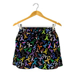 All Cancer Awareness Pattern Print Women's Shorts