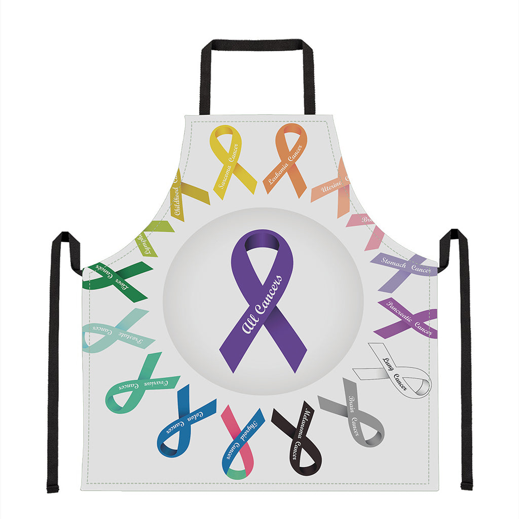 All Cancer Awareness Ribbons Print Apron