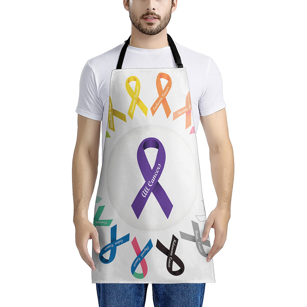 All Cancer Awareness Ribbons Print Apron