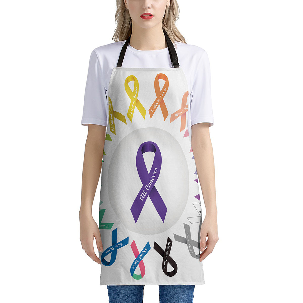 All Cancer Awareness Ribbons Print Apron