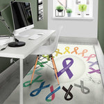 All Cancer Awareness Ribbons Print Area Rug