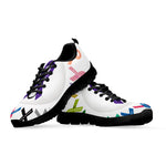 All Cancer Awareness Ribbons Print Black Sneakers