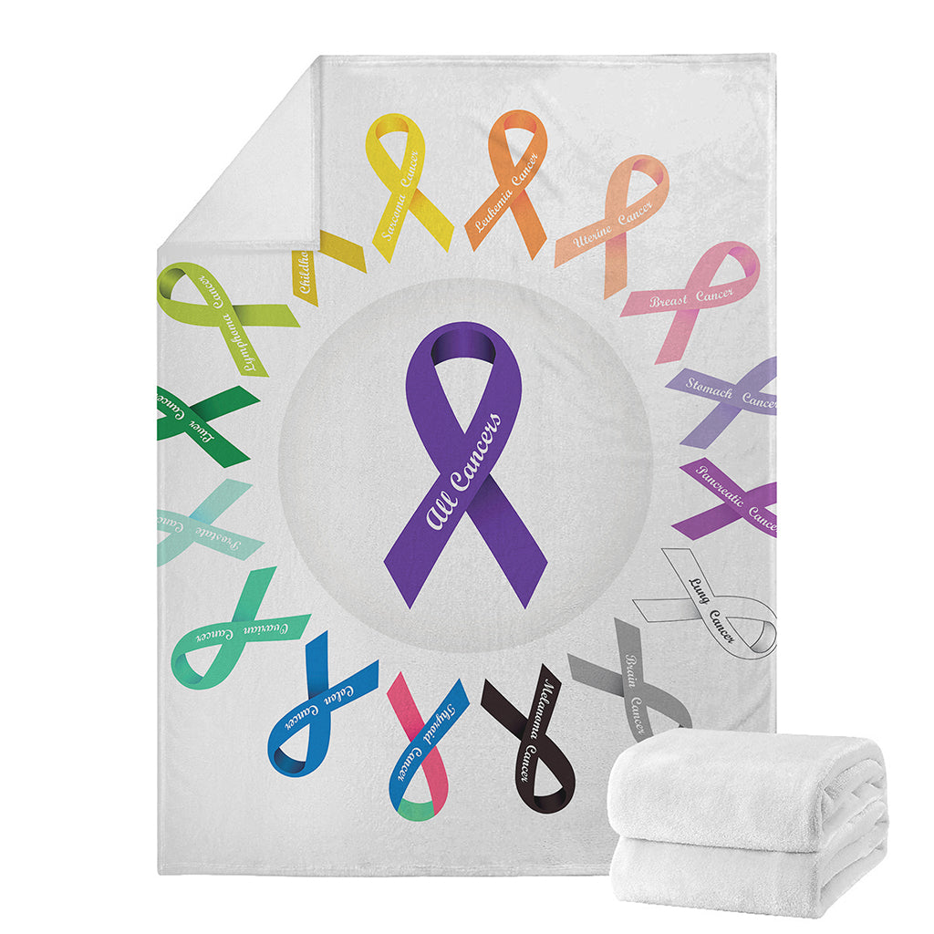 All Cancer Awareness Ribbons Print Blanket