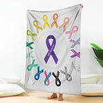 All Cancer Awareness Ribbons Print Blanket