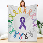All Cancer Awareness Ribbons Print Blanket