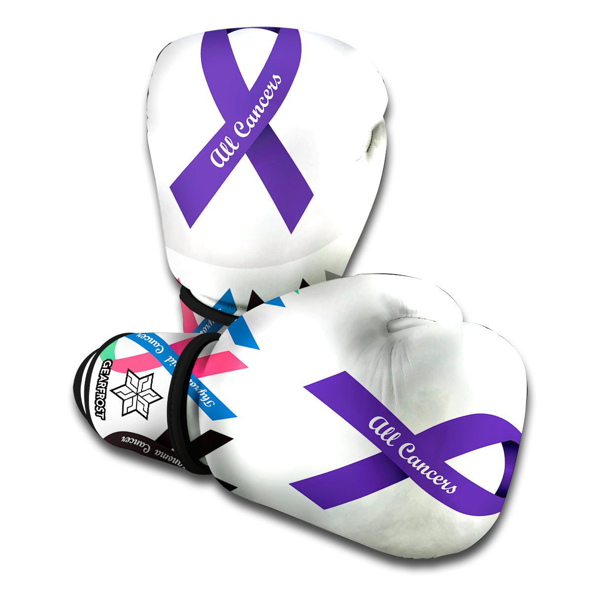 All Cancer Awareness Ribbons Print Boxing Gloves