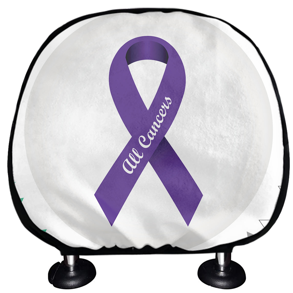 All Cancer Awareness Ribbons Print Car Headrest Covers