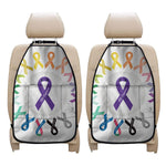 All Cancer Awareness Ribbons Print Car Seat Organizers