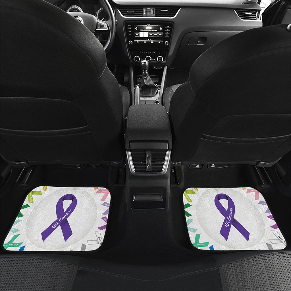 All Cancer Awareness Ribbons Print Front and Back Car Floor Mats