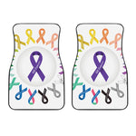 All Cancer Awareness Ribbons Print Front Car Floor Mats