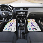 All Cancer Awareness Ribbons Print Front Car Floor Mats