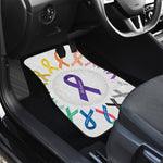 All Cancer Awareness Ribbons Print Front Car Floor Mats