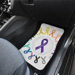 All Cancer Awareness Ribbons Print Front Car Floor Mats